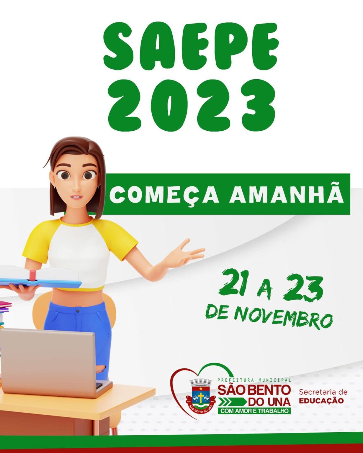 Cronograma de aplicação das avaliações do SAEPE/2023 – Prefeitura de ...