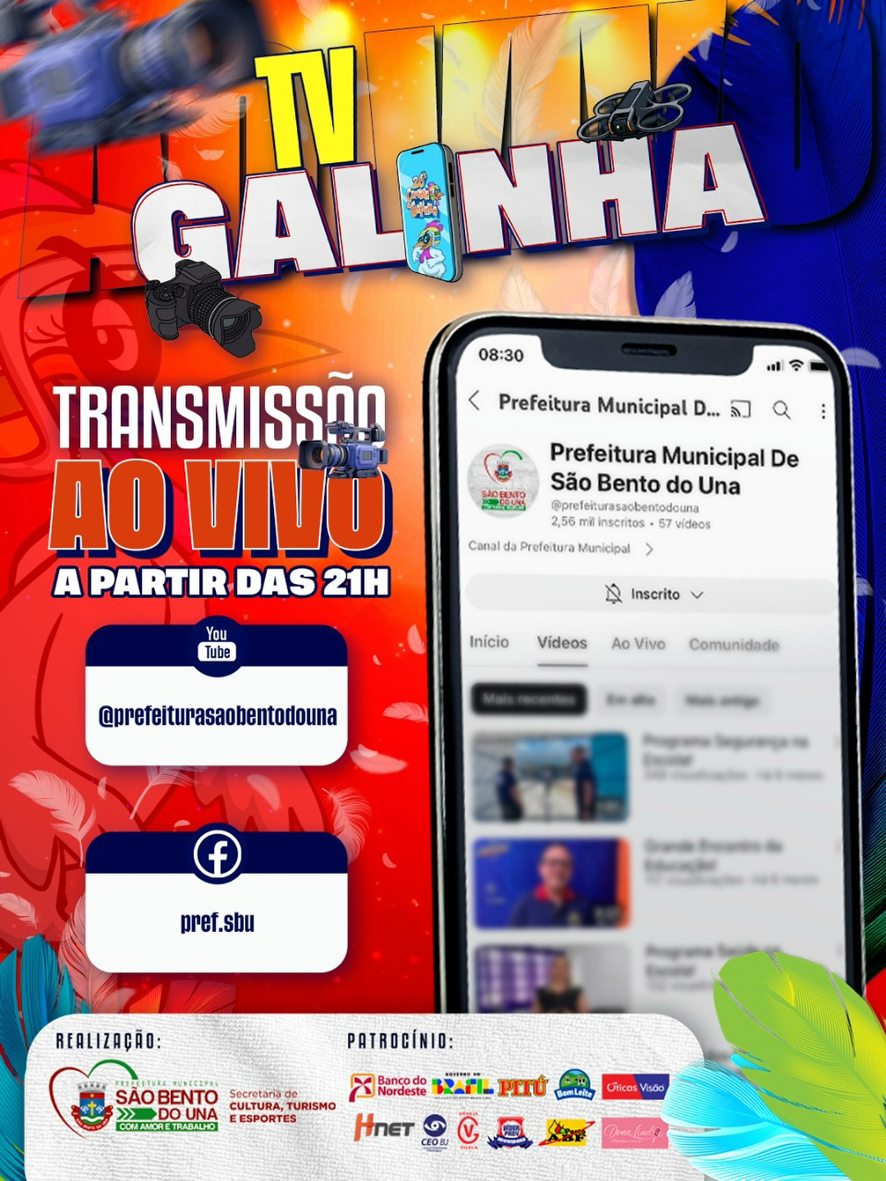 Prefeitura de São Bento do Una transmitirá ao vivo as três noites da 26ª Corrida da Galinha