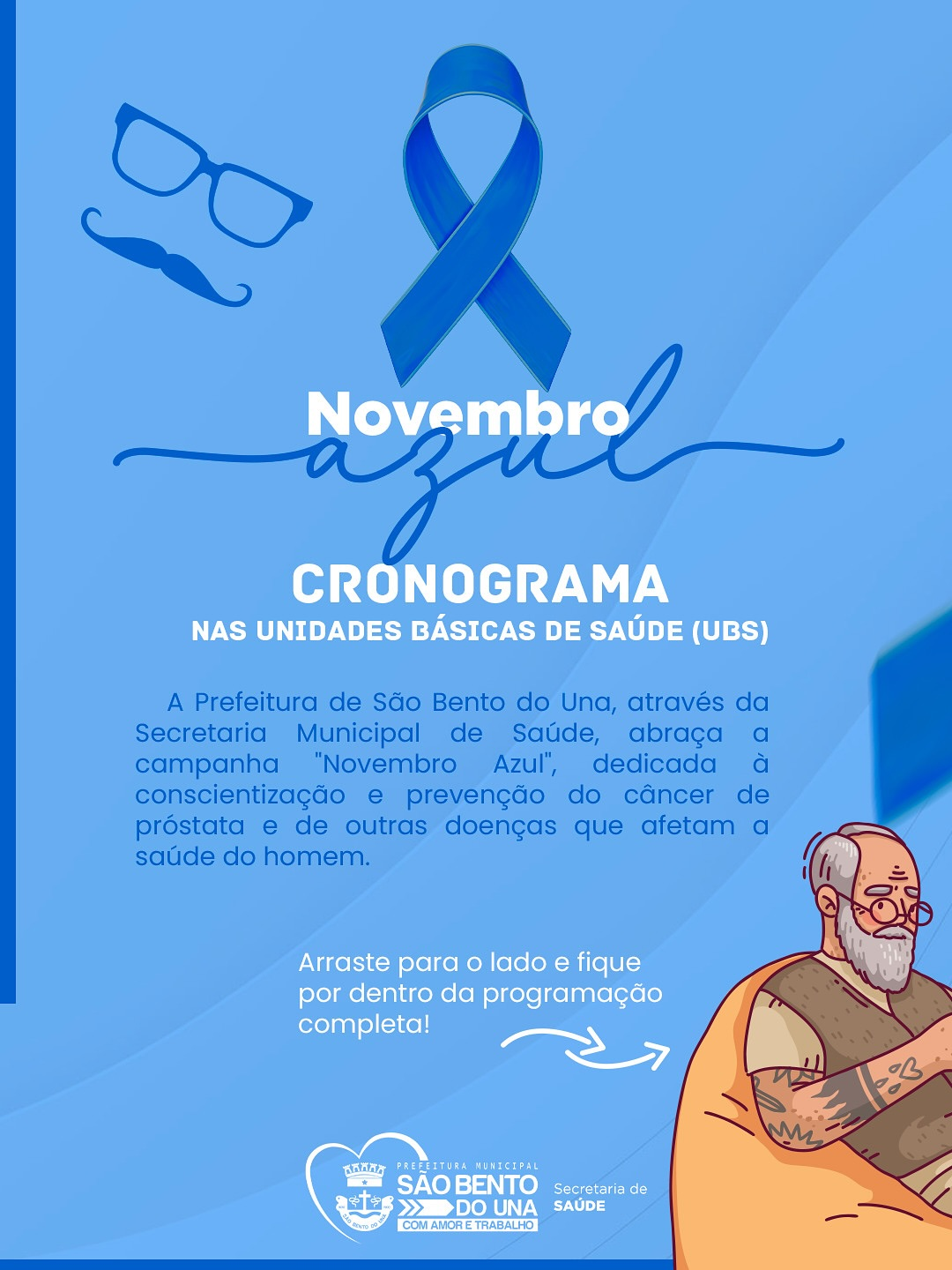 NOVEMBRO AZUL: CUIDAR TAMBÉM É COISA DE HOMEM!