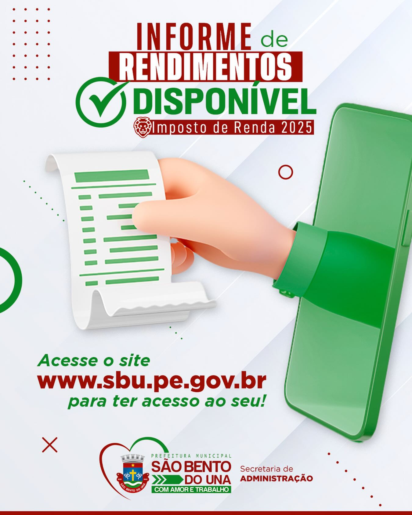 Informe de Rendimentos para o Imposto de Renda 2025 já está disponível